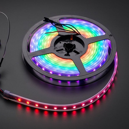 A ring of Neopixel LED lights